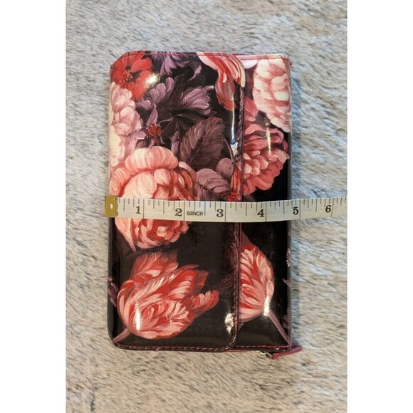 Vtg Safekeeper Zip Around Wallet Organizer Pink Floral Checkbook Picture Windows - Picture 11 of 12